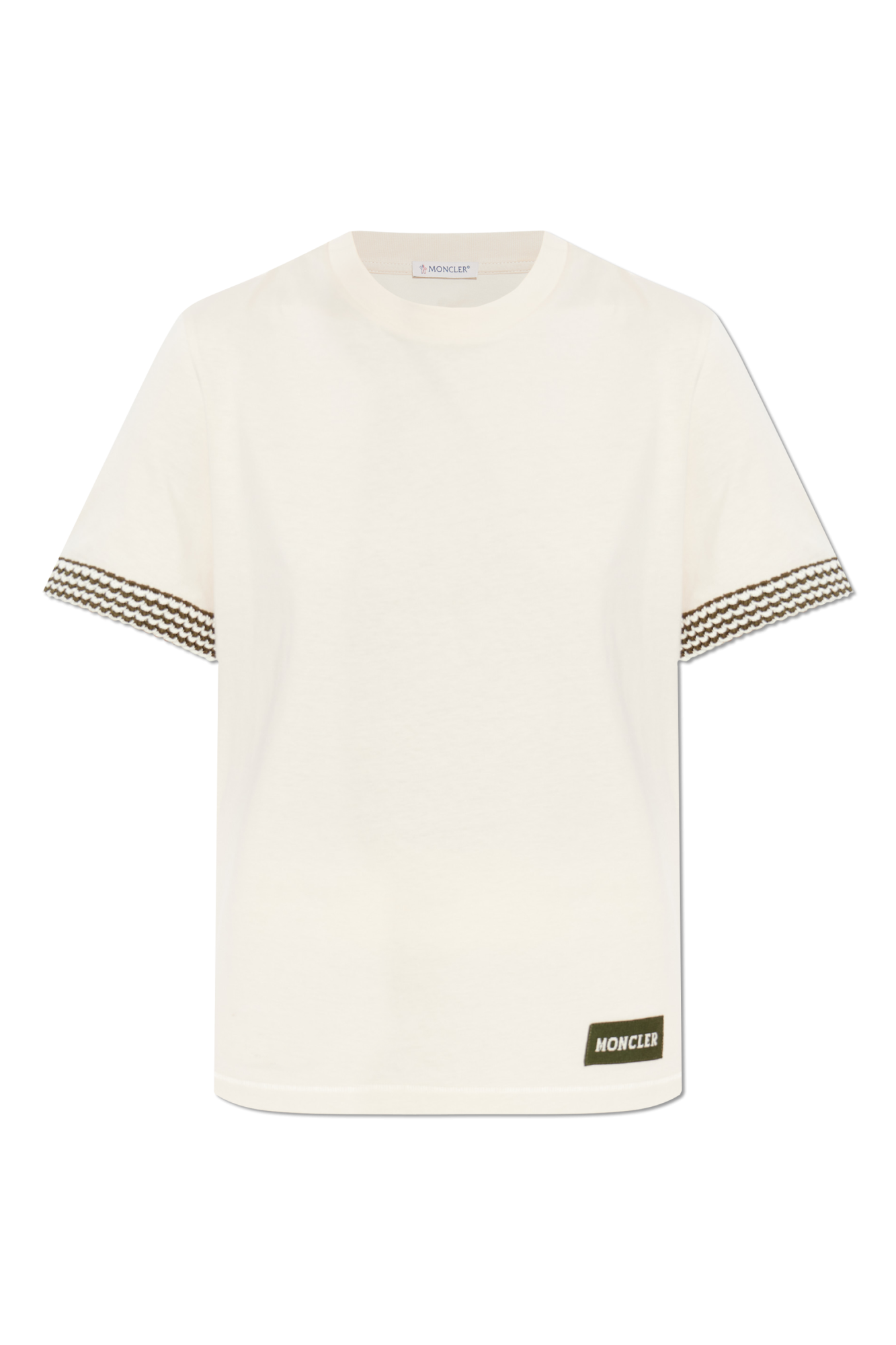Cream T-shirt with logo Moncler - Vitkac Northern Ireland